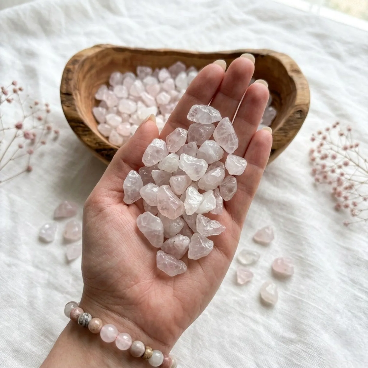 Rose Quartz Chips