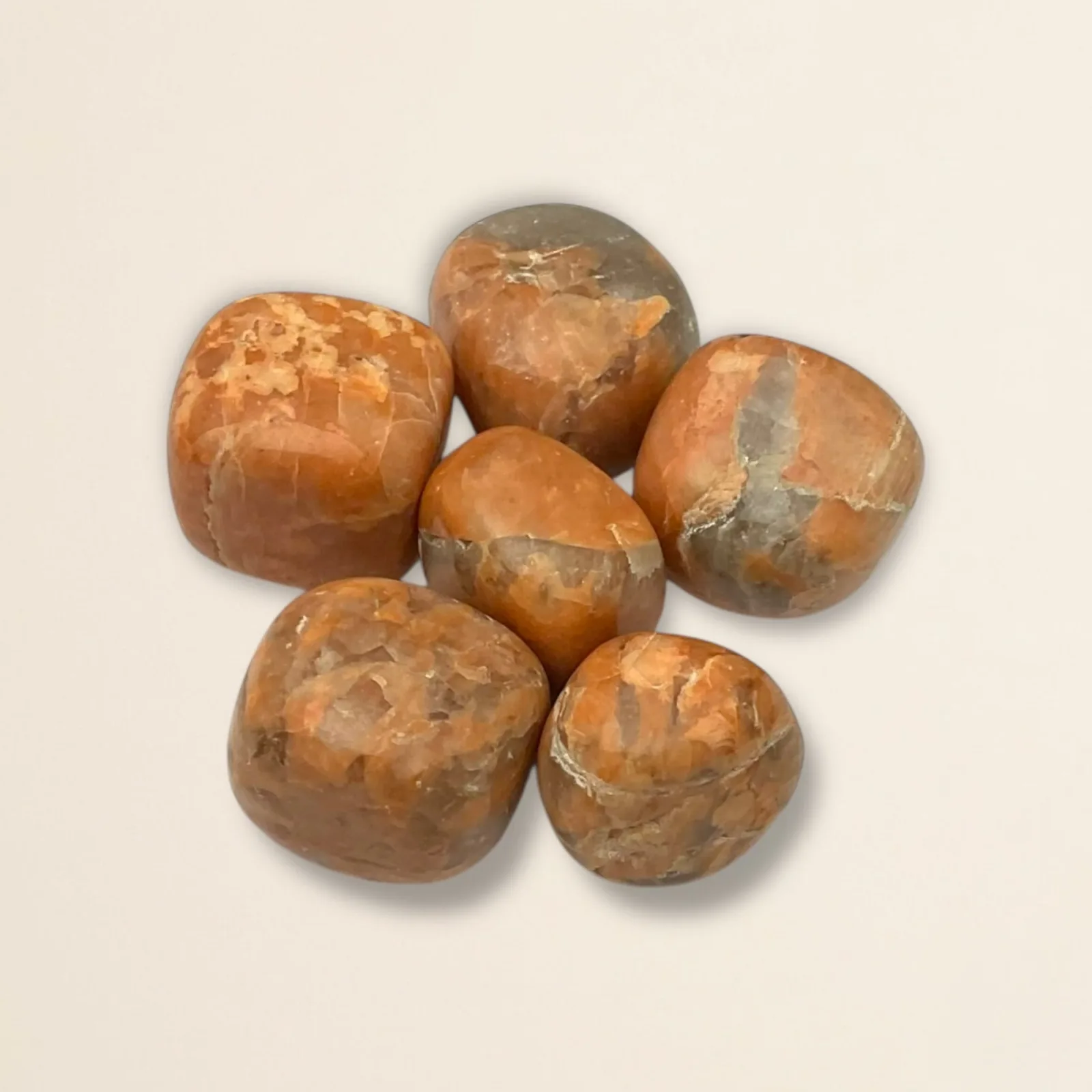 Dark Peach Moon Stone Tumble