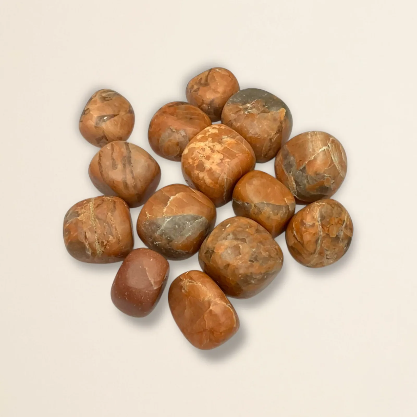 Dark Peach Moon Stone Tumble