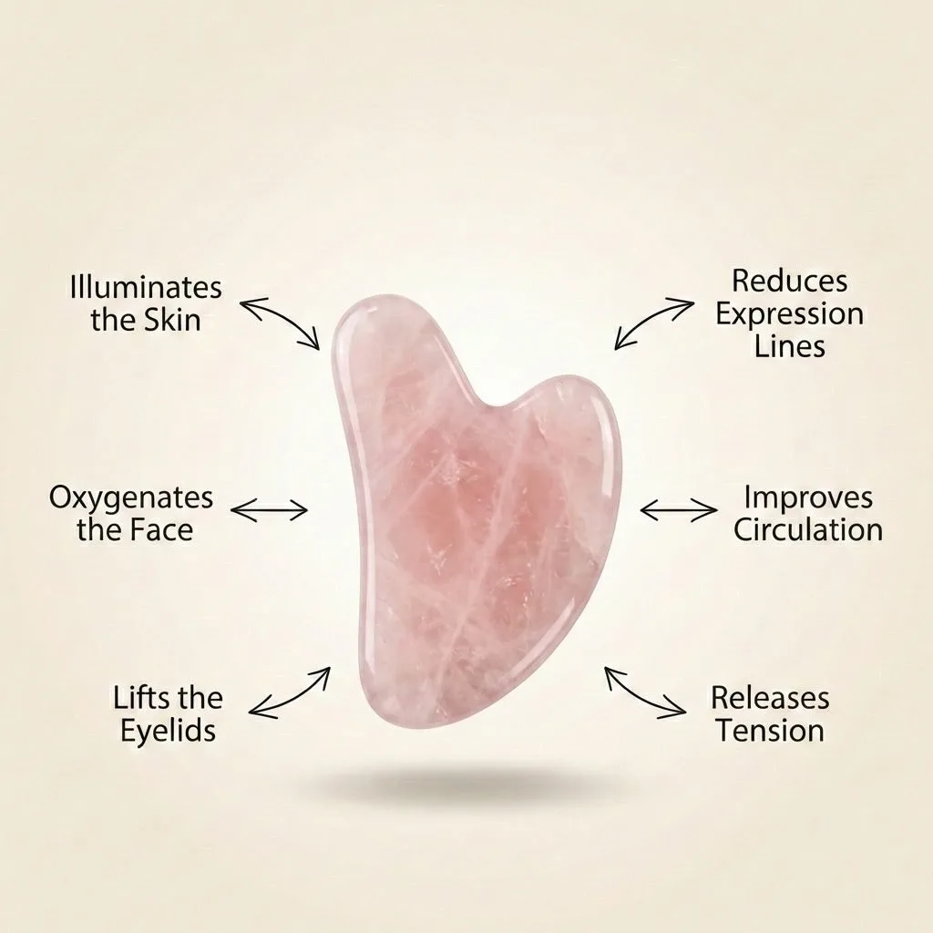 Rose quartz gua sha