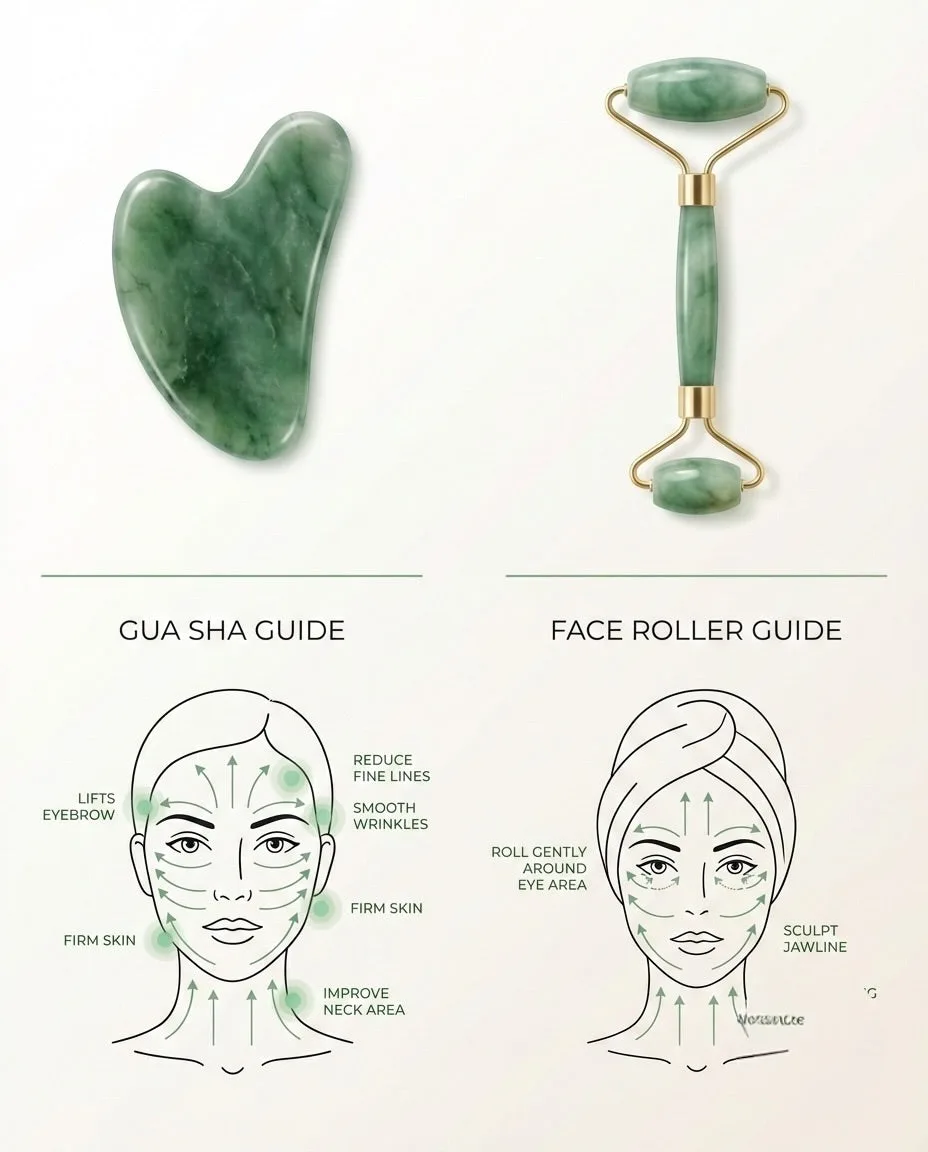 Green aventurine massage roller / gua sha