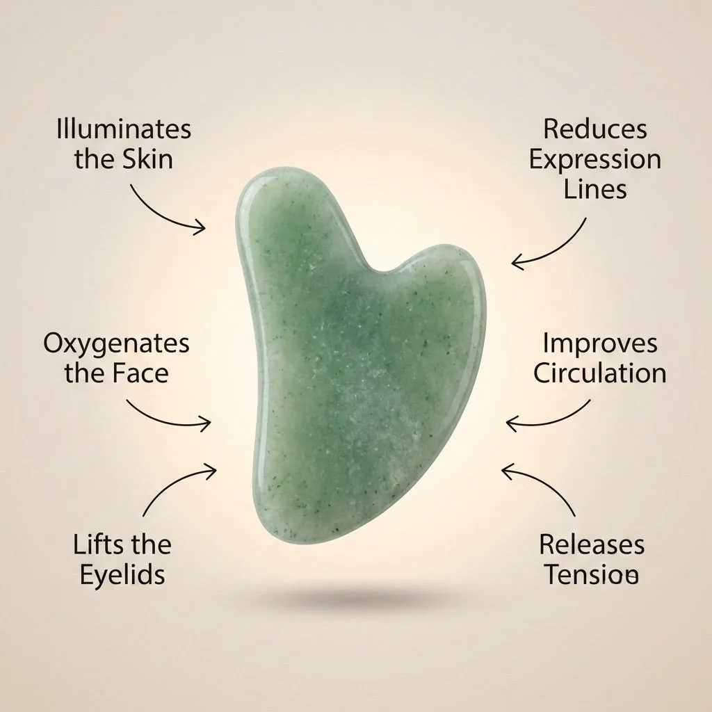 Green aventurine massage roller / gua sha