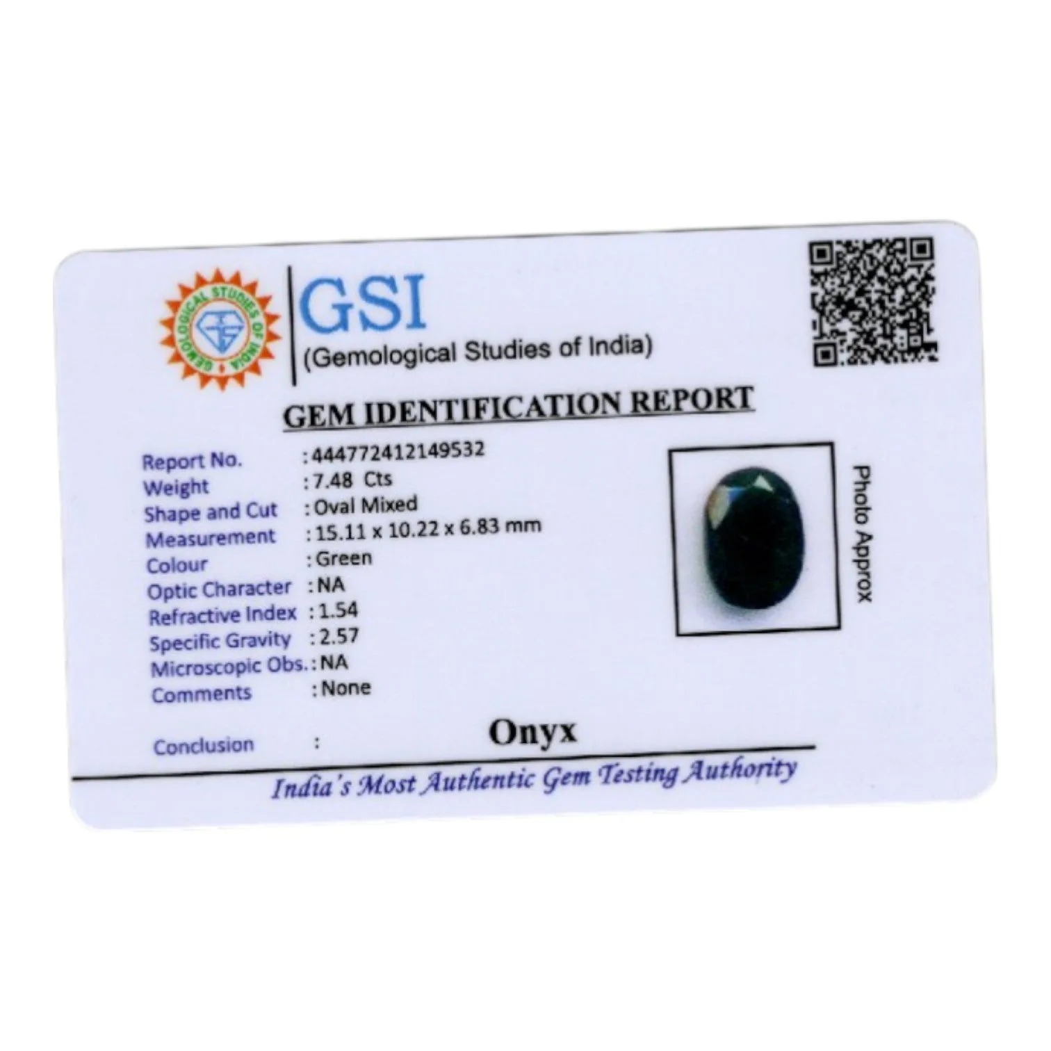 Green Onyx - 7.48 Carat