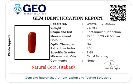 Natural Coral (Italian) - 7.6 Carat