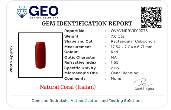 Natural Coral (Italian) - 7.6 Carat