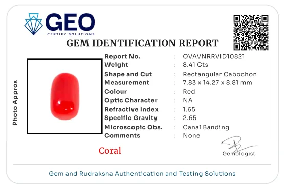 Red Coral (Italian) - 8.41 Carat