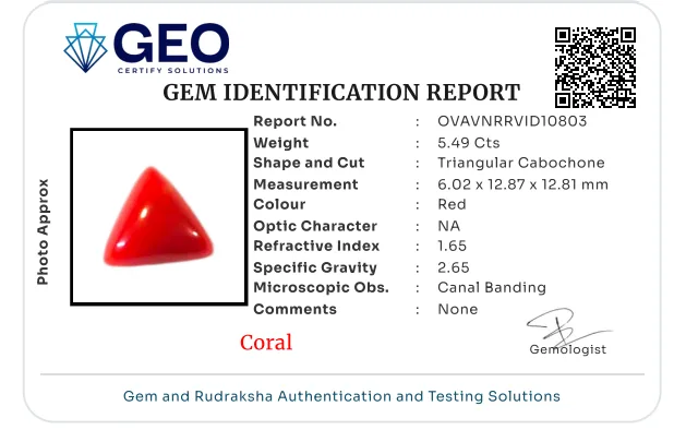 Red Coral (Italian) - 5.49 Carat