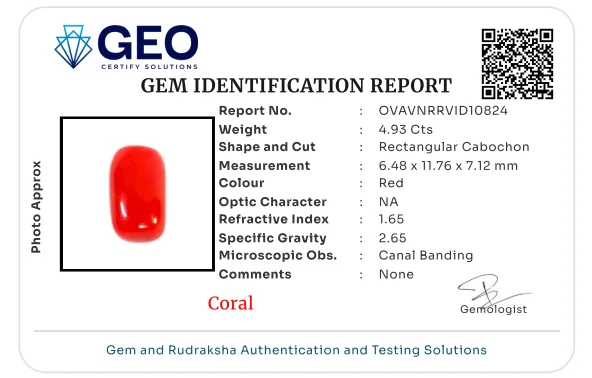 Red Coral (Italian) - 4.93 Carat