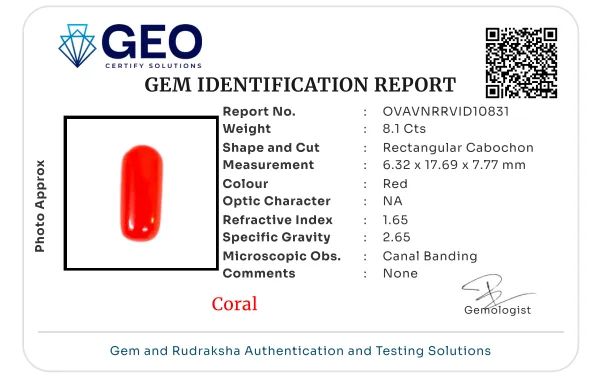 Red Coral (Italian) - 8.1 Carat