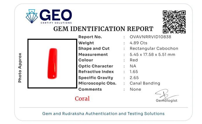 Red Coral (Italian) - 4.89 Carat