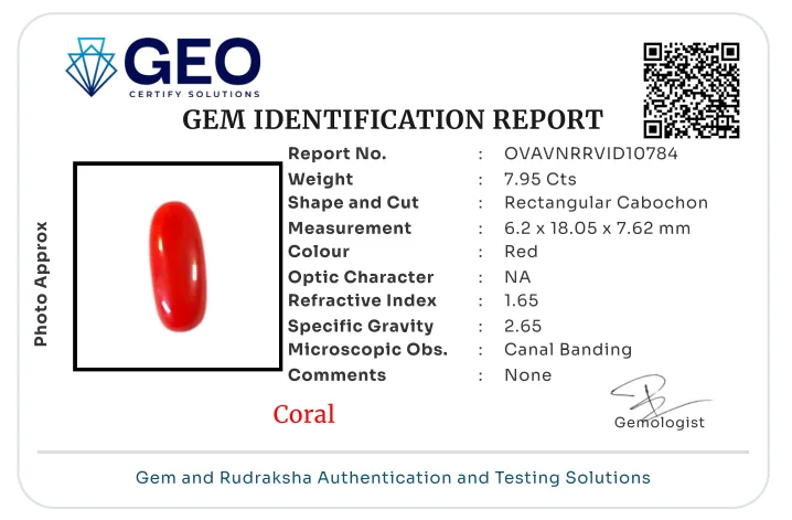 Red Coral (Italian) - 7.95 Carat