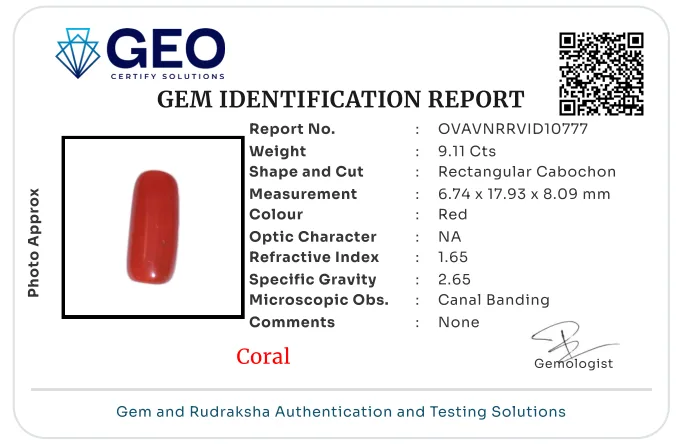 Red Coral (Italian) - 9.11 Carat