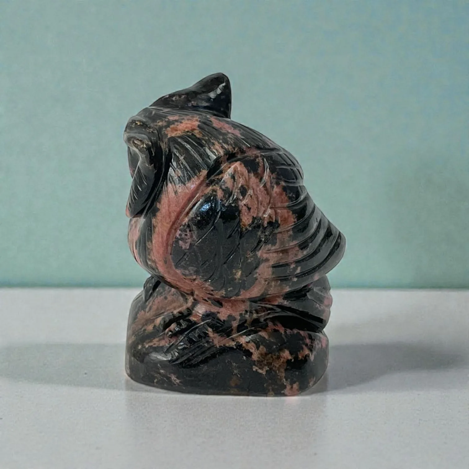 Rhodonite Owl