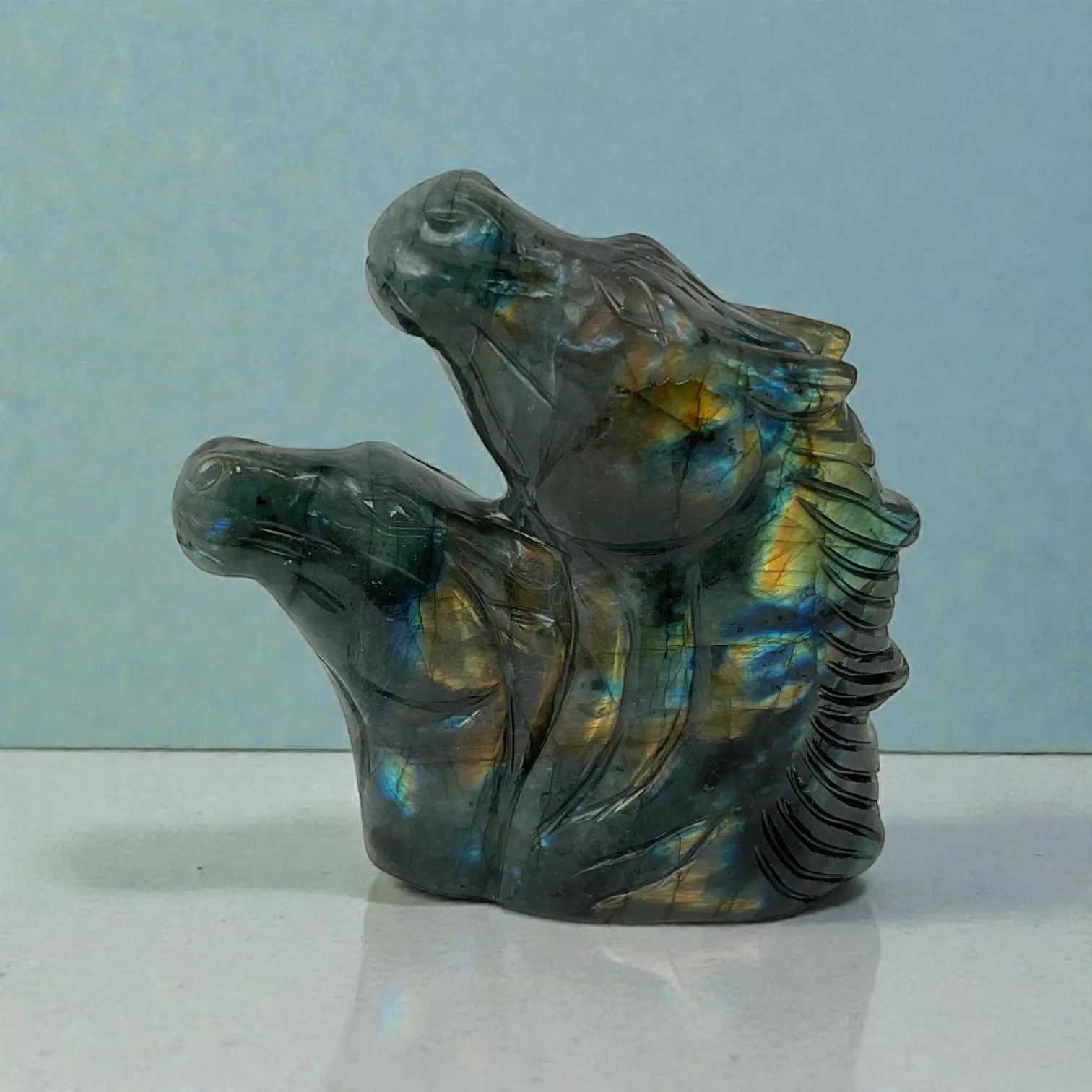 Labrodorite Horse Heads