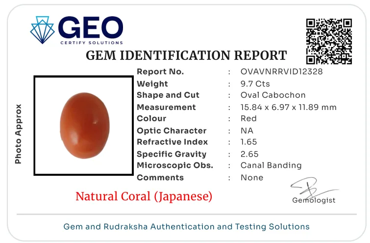 Red Coral (Japanese) - 9.7 Carat