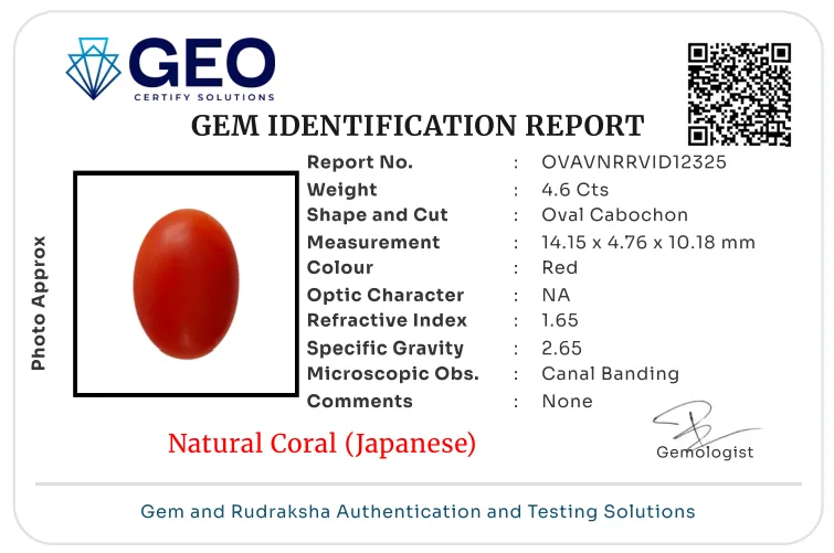 Red Coral (Japanese) - 4.6 Carat