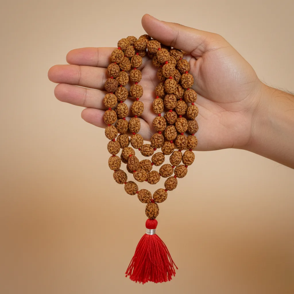 3 Mukhi Rudraksha Mala (54+1)