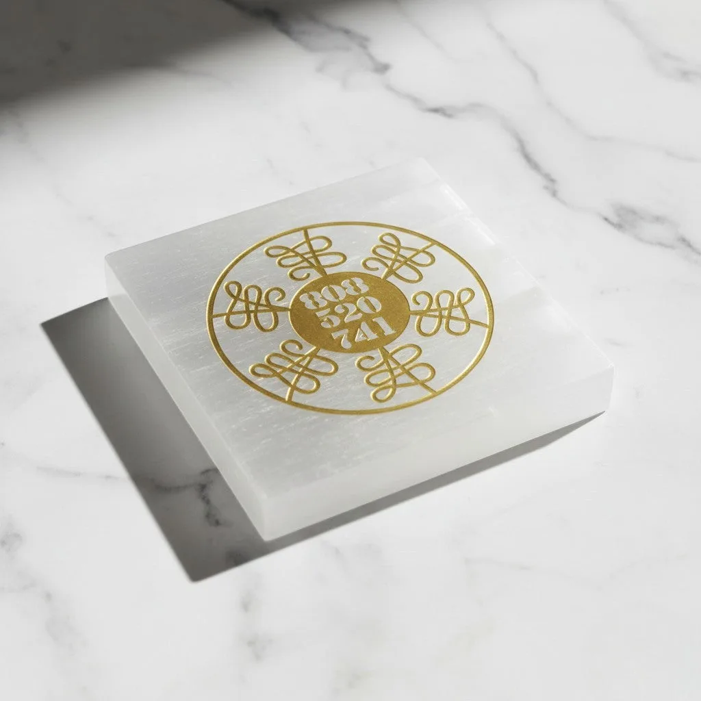 808 520 741 selenite Golden Square plate