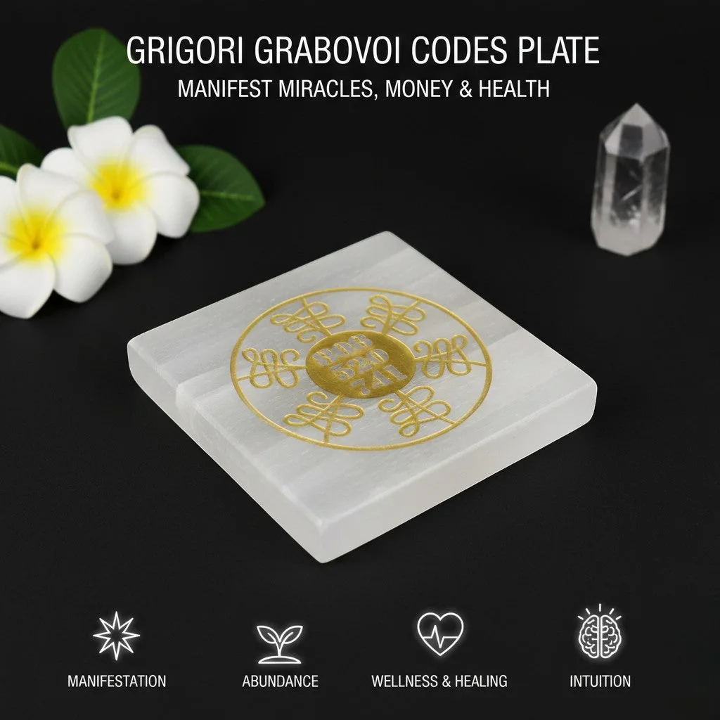 808 520 741 selenite Golden Square plate