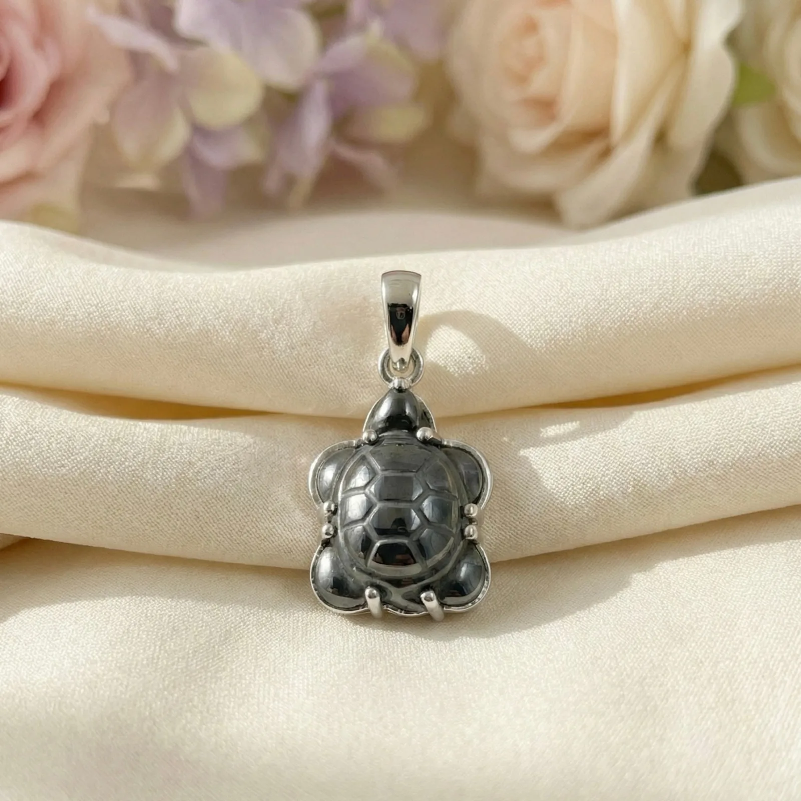 Haematite turtle Pendant
