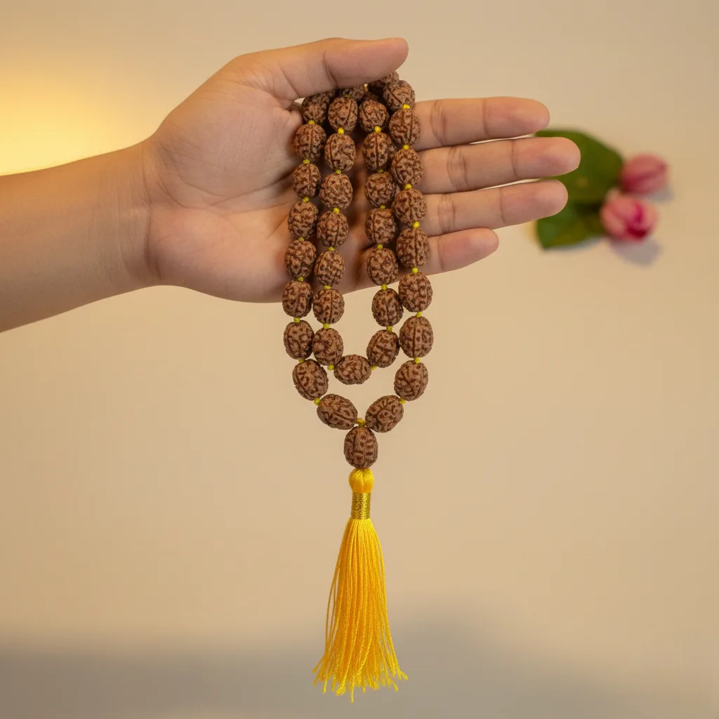 3 Mukhi Rudraksha Mala (108+1)