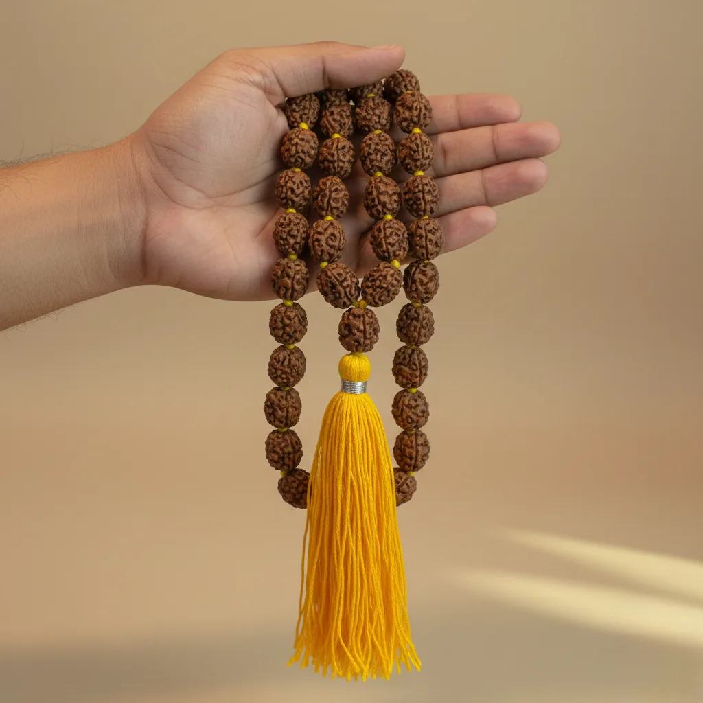3 Mukhi Rudraksha Mala (54+1)