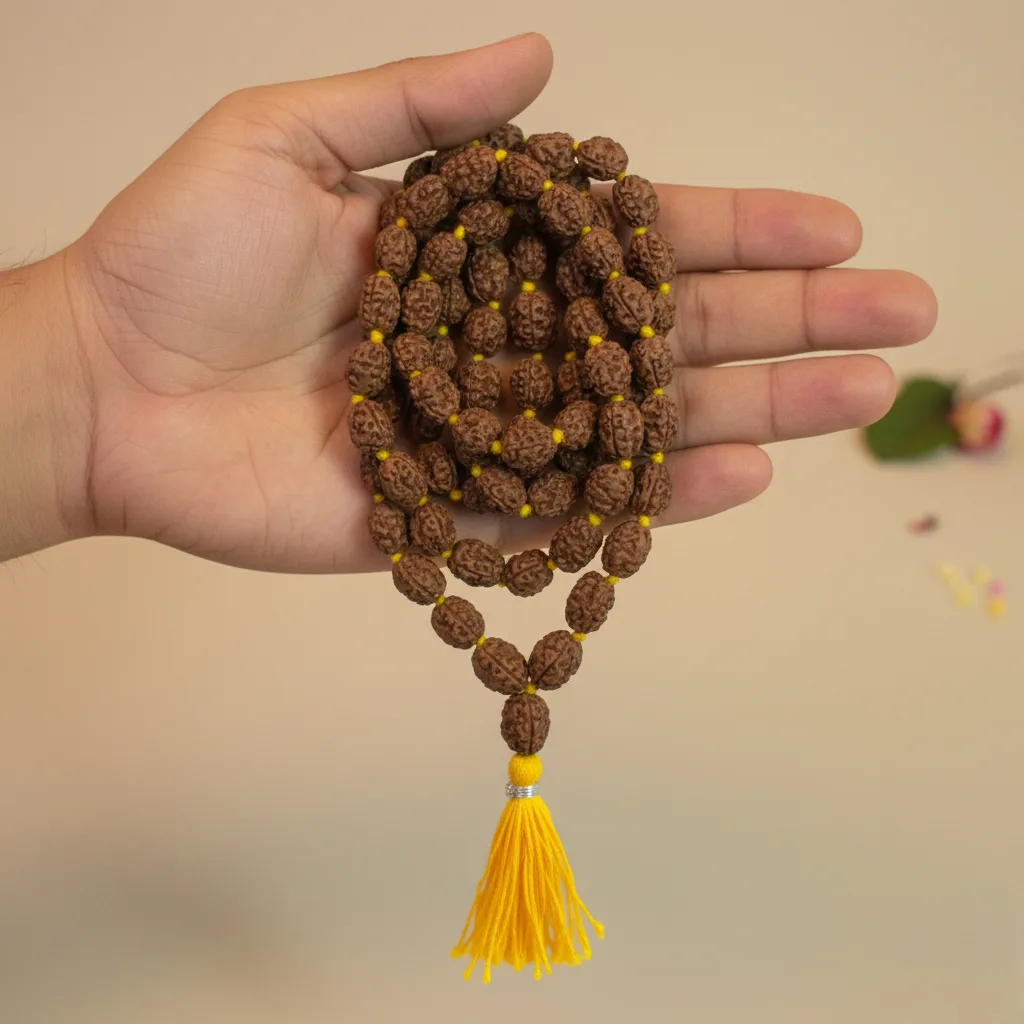 4 Mukhi Rudraksha Mala (81+1)