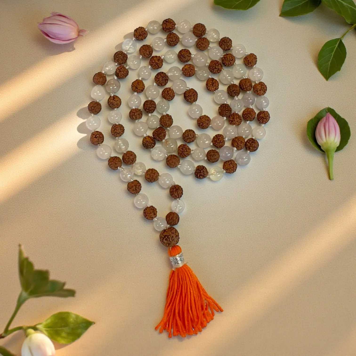 5 Mukhi Rudraksha & Sphatik Mala (108+1)
