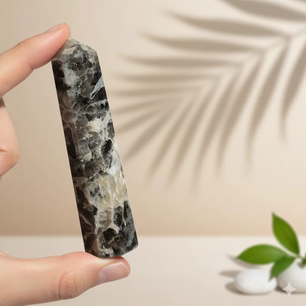 Smoky Quartz with Black Tourmaline pencil