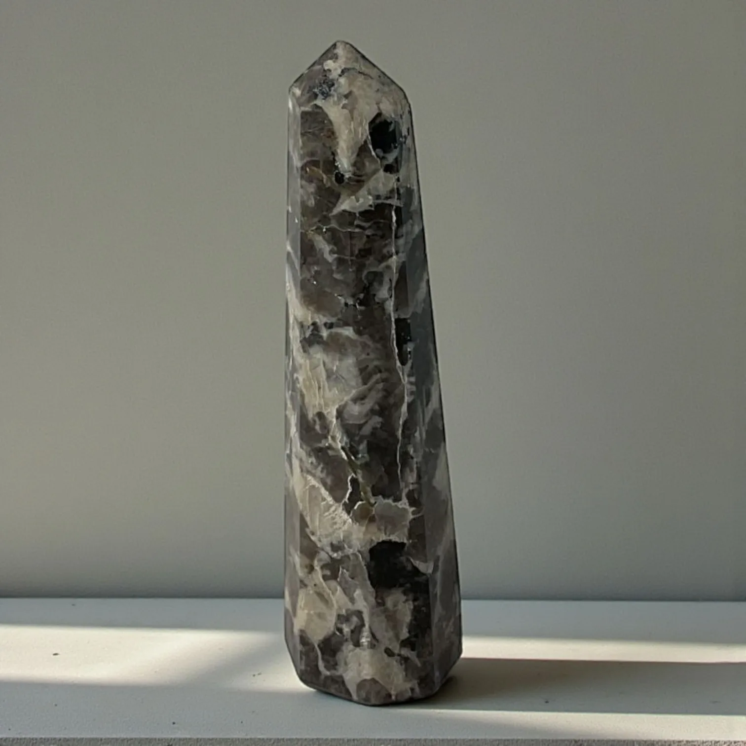 Smoky Quartz with Black Tourmaline pencil