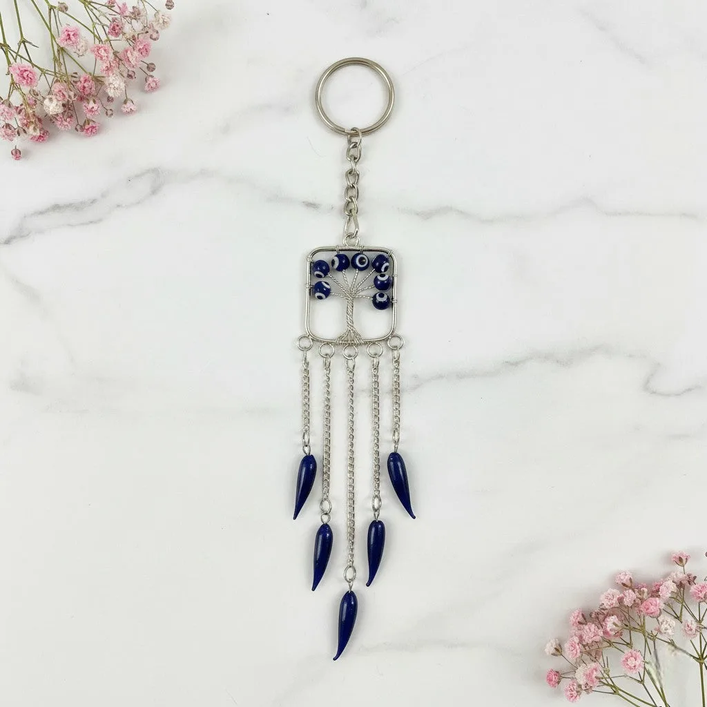 Evil Eye Tree of Life keychain