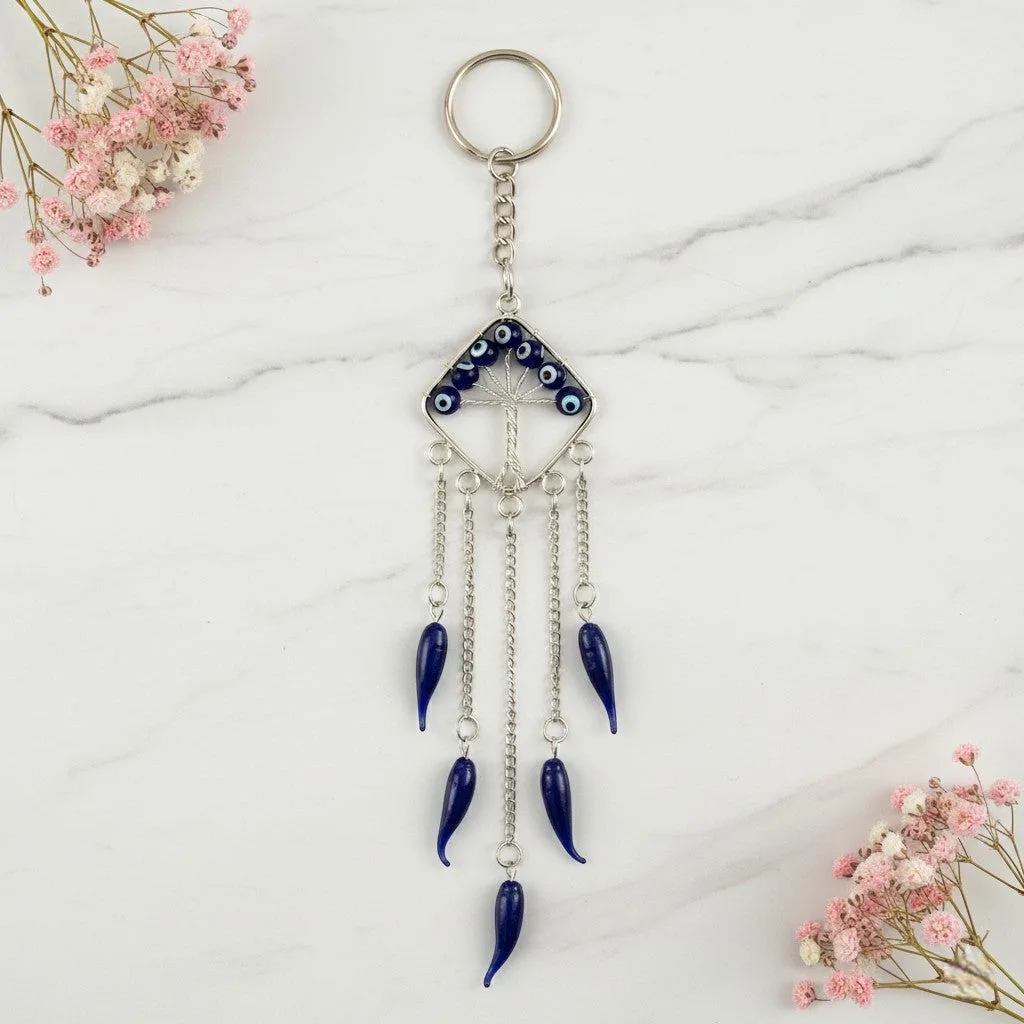 Evil Eye Tree of Life keychain