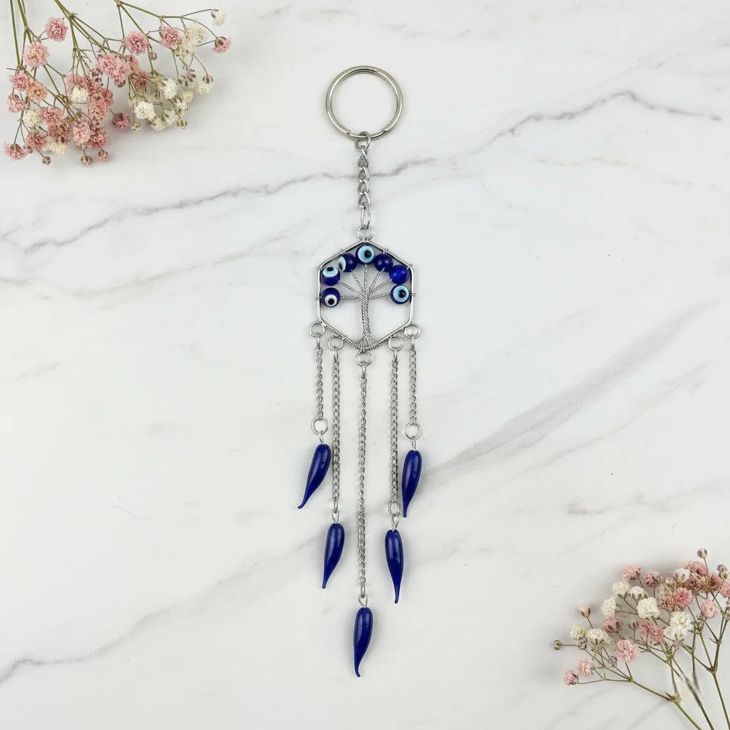 Evil Eye Tree of Life keychain