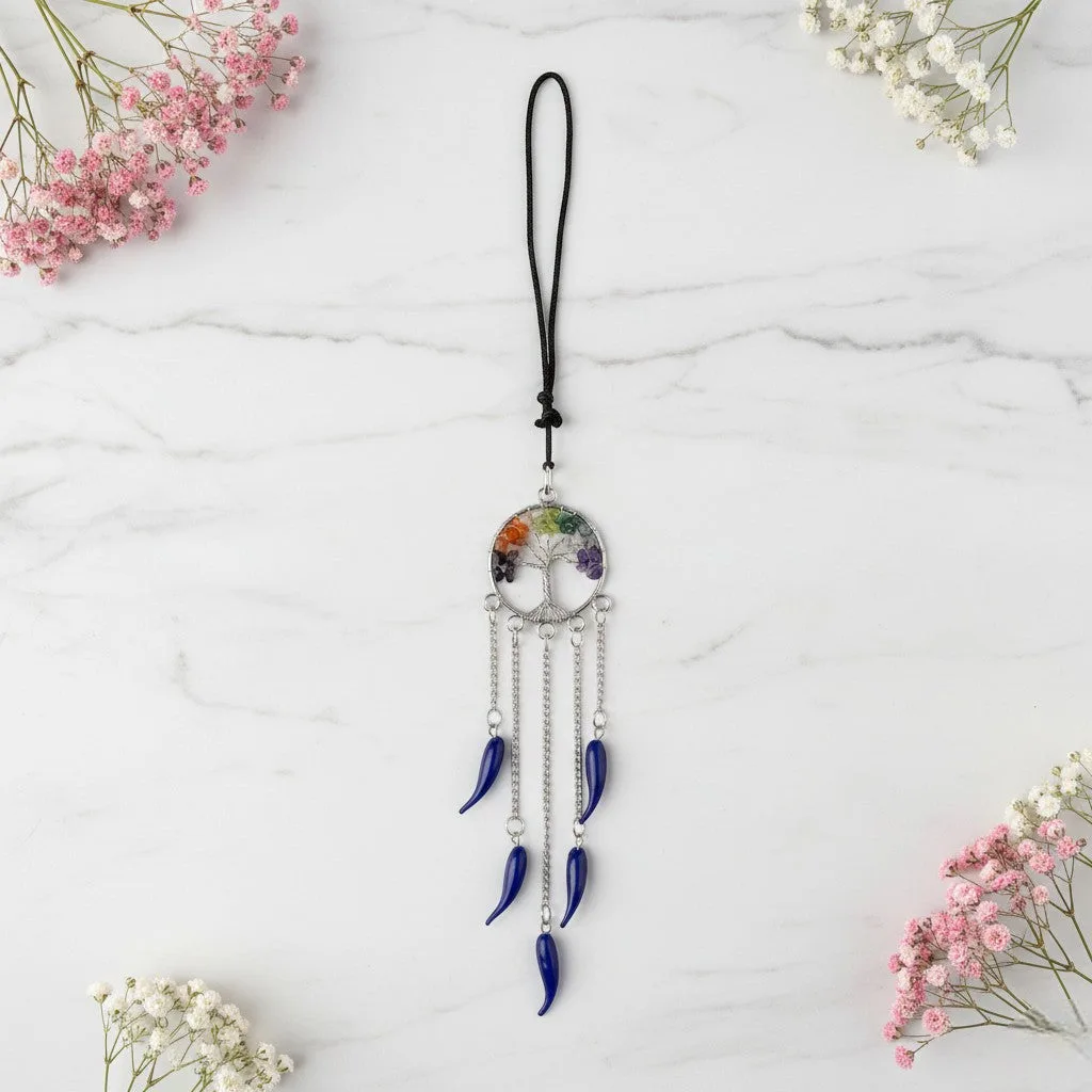 7 Chakra Evil Eye Tree of Life keychain