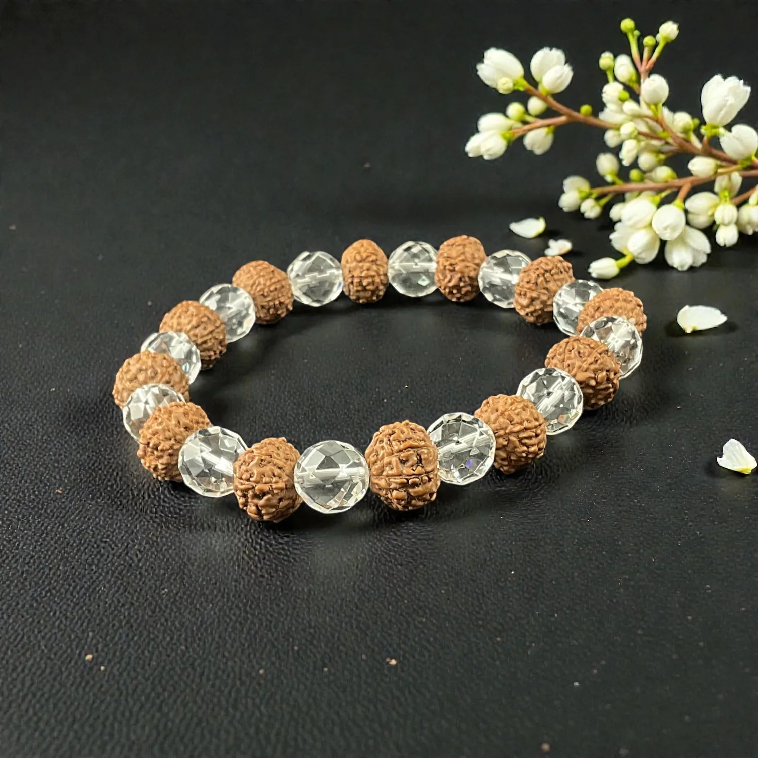 9 Mukhi & Sphatik Rudraksha Bracelet