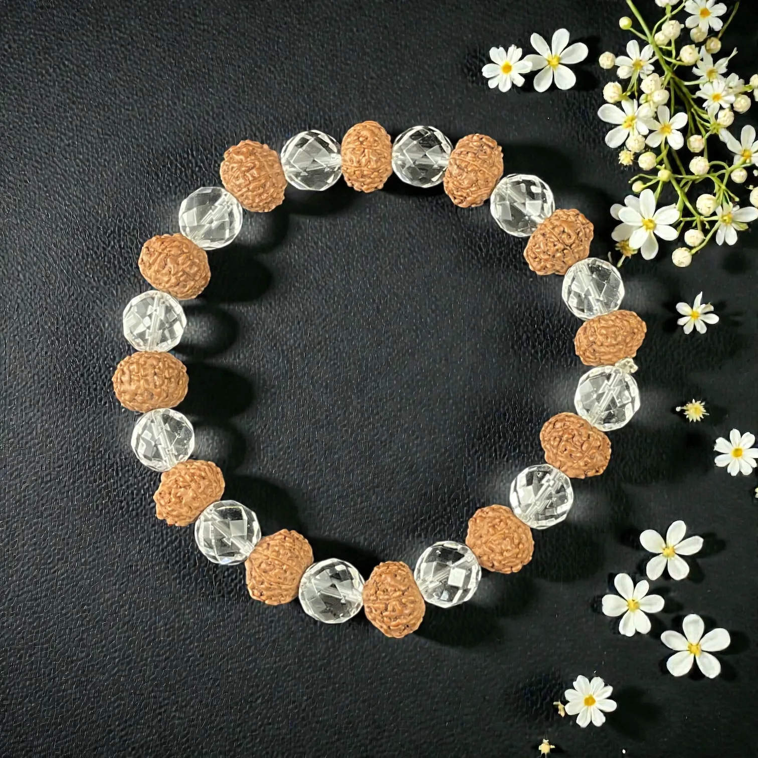 9 Mukhi & Sphatik Rudraksha Bracelet