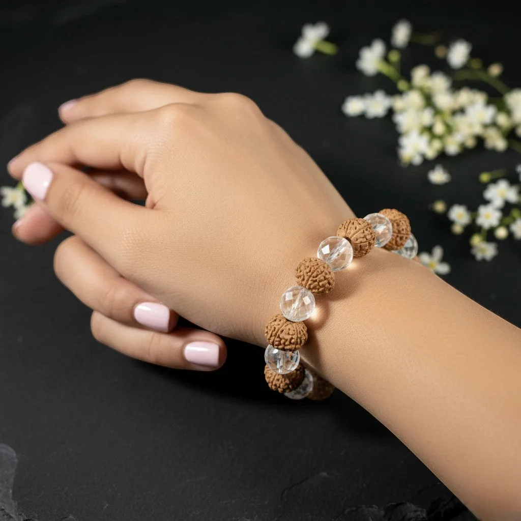 9 Mukhi & Sphatik Rudraksha Bracelet