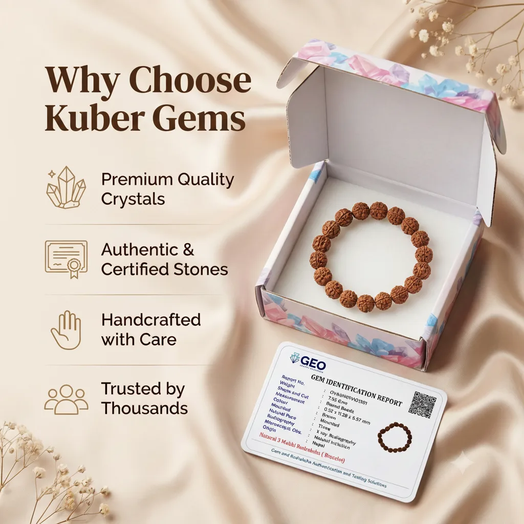 3 Mukhi Rudraksha Bracelet
