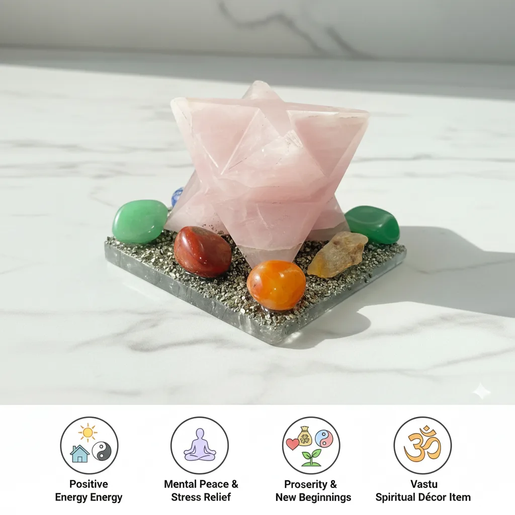 Rose Quartz Merkaba Yantra