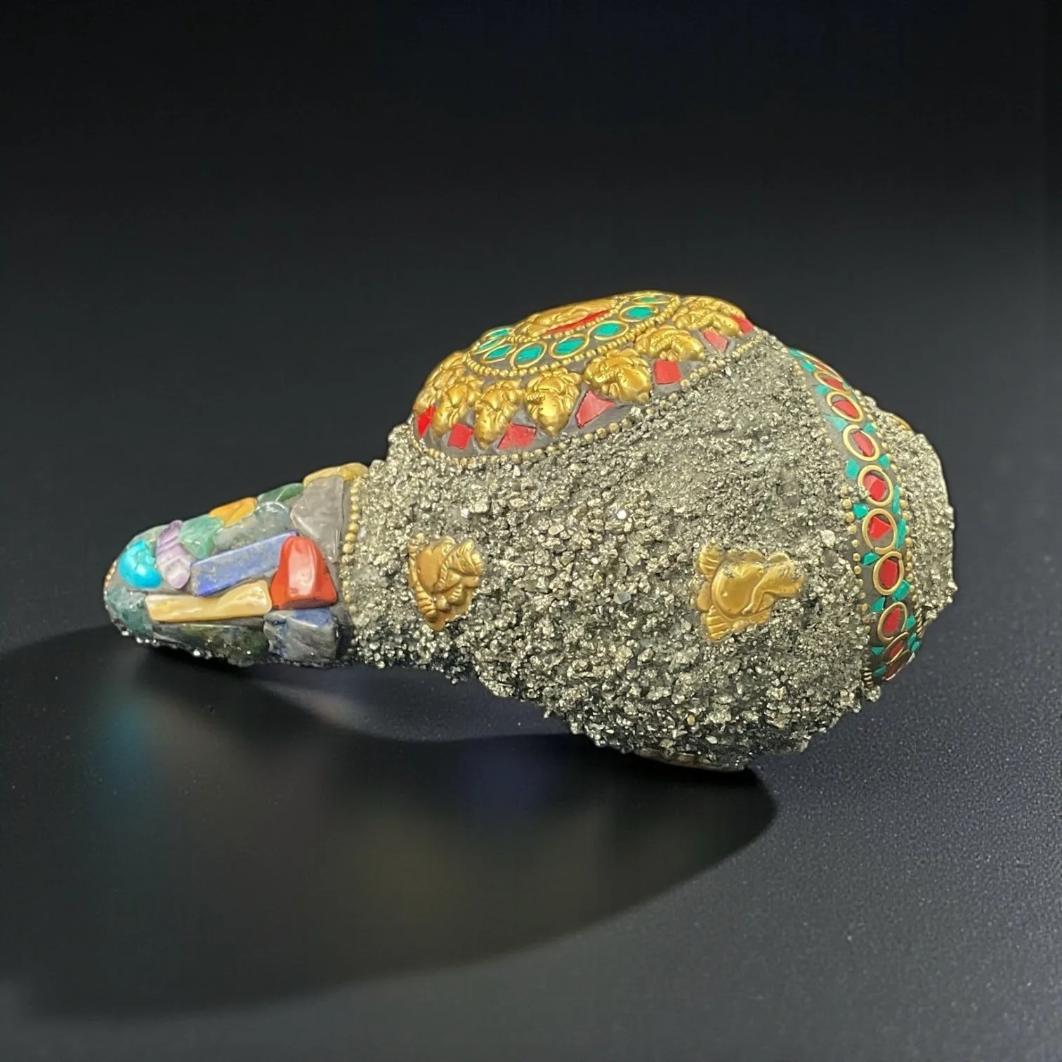 Ganesh Pyrite Shankh