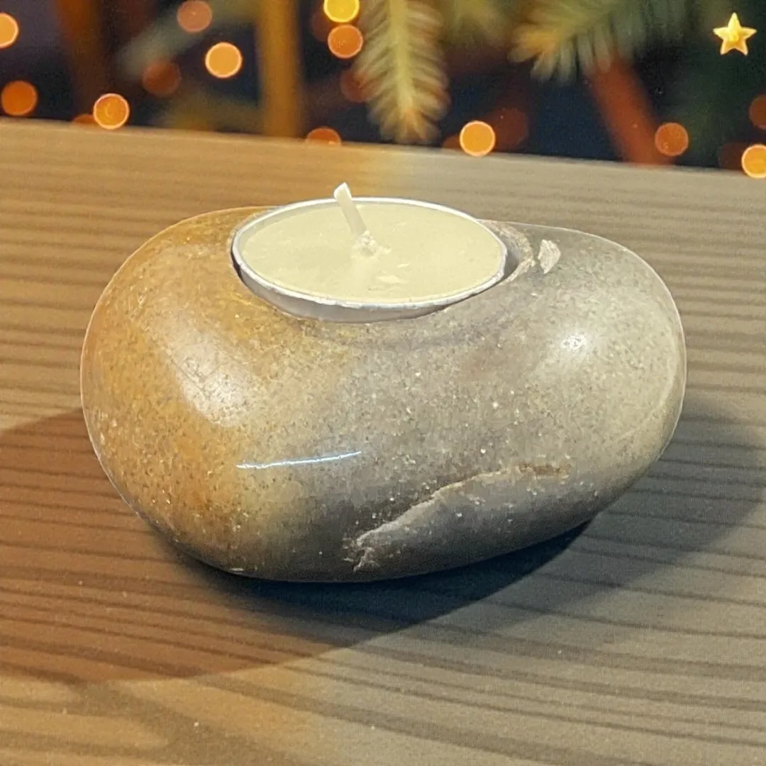 Candle Dinosaur Moonstone Holder