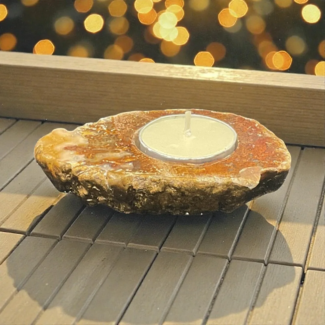 Agate Candle Holder