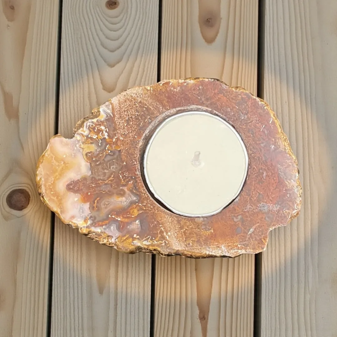 Agate Candle Holder