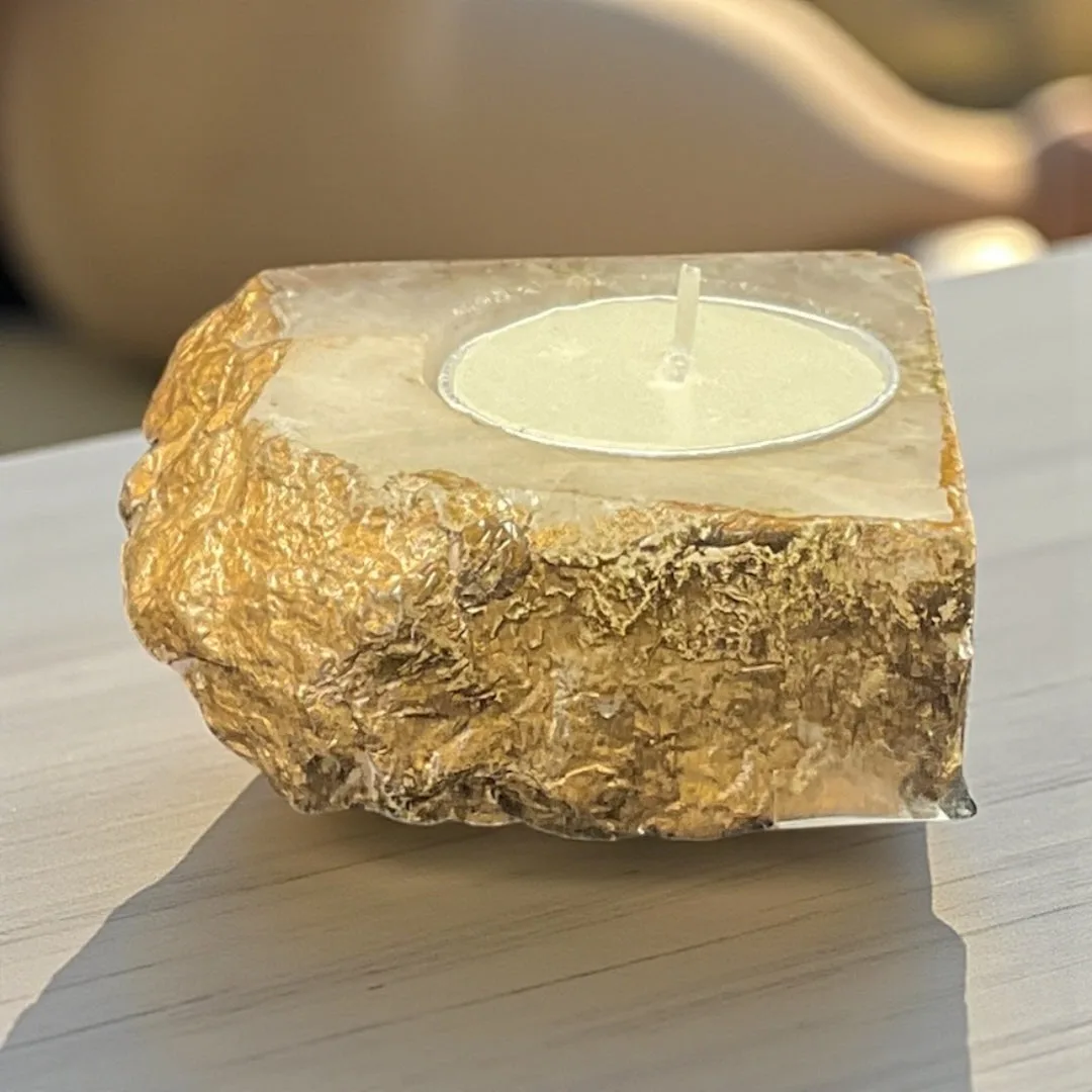 Agate Candle Holder
