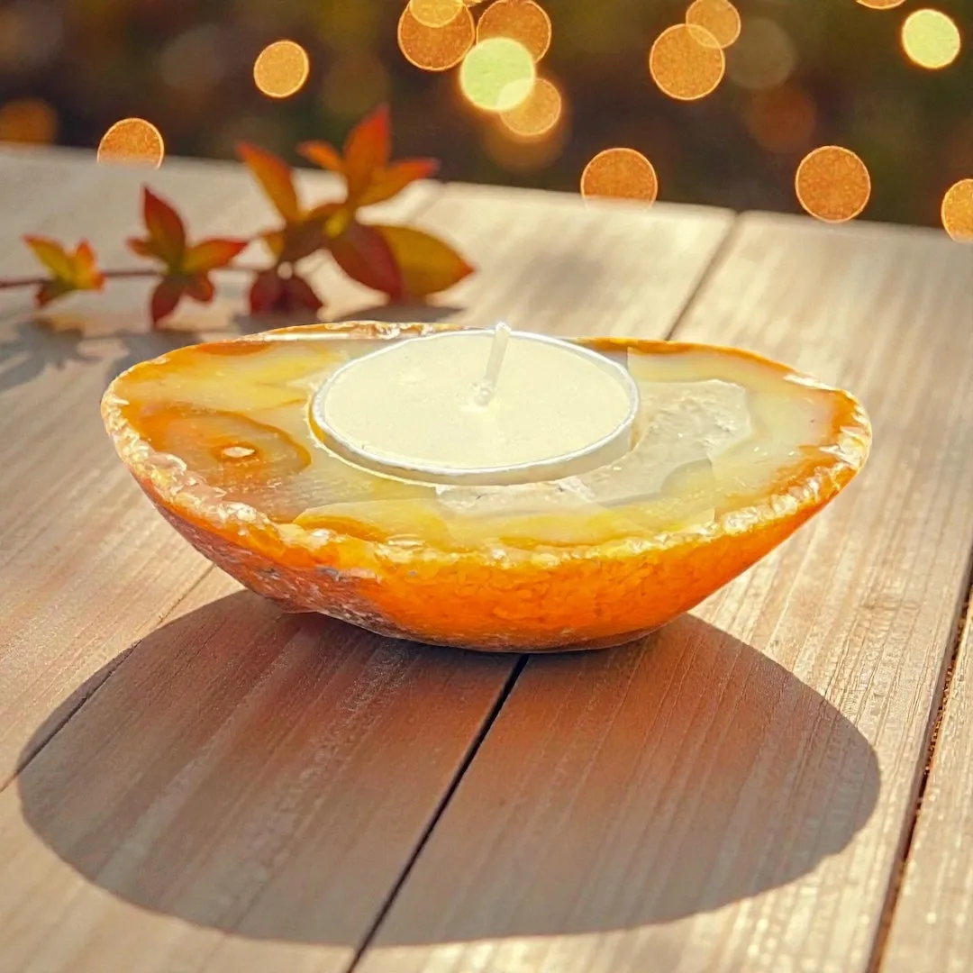 Agate Candle Holder