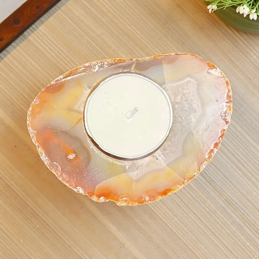 Agate Candle Holder