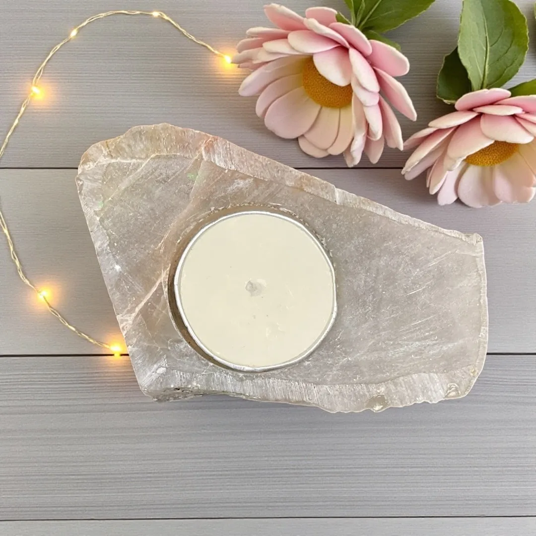 Calcite Candle Holder