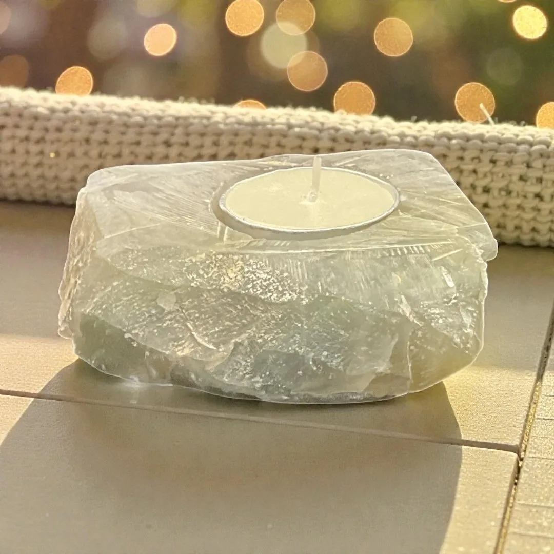 Calcite Candle Holder