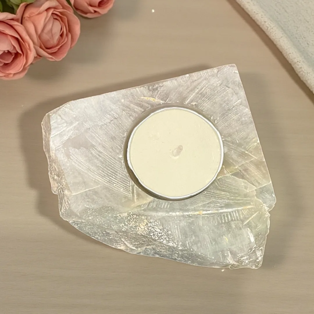 Calcite Candle Holder