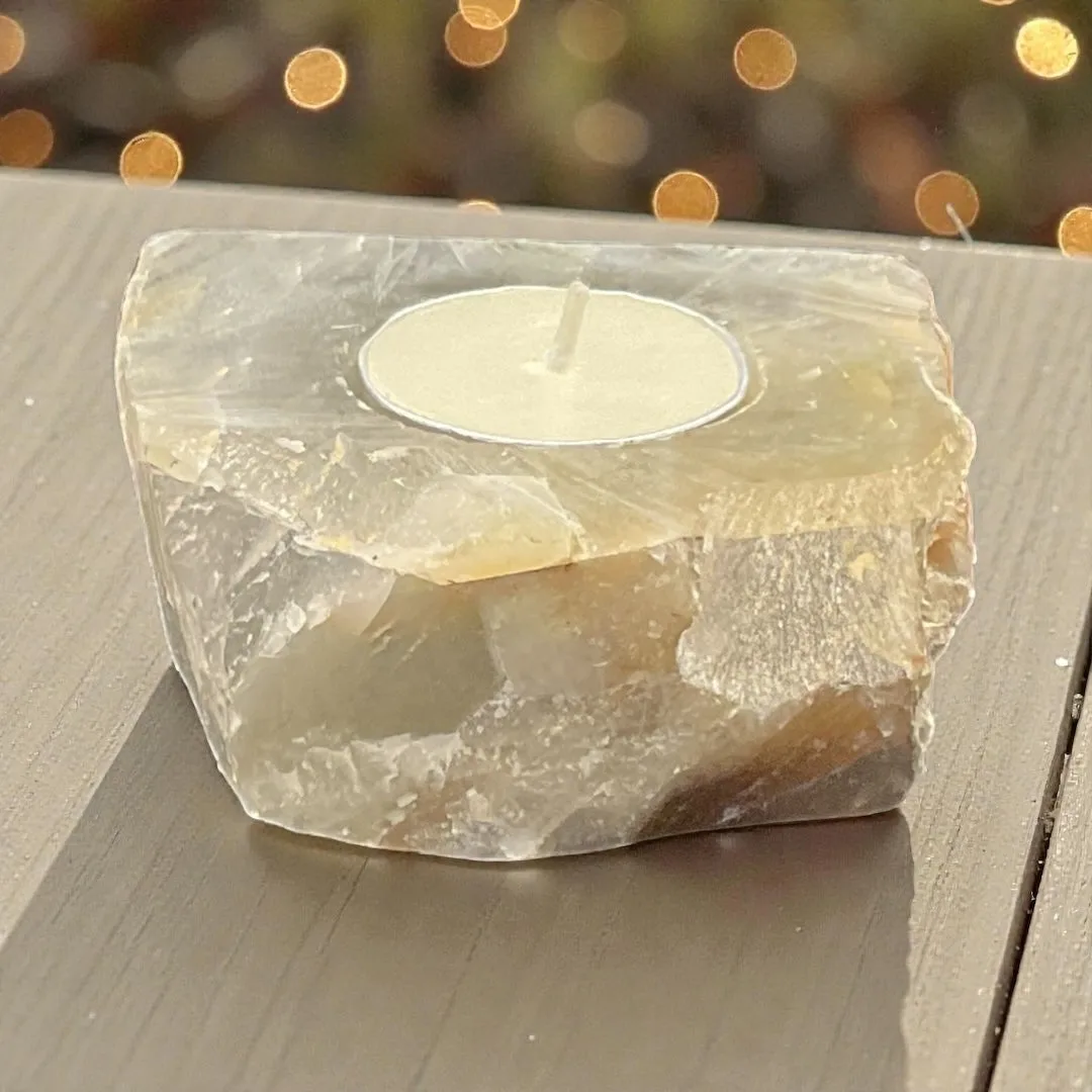 Calcite Candle Holder